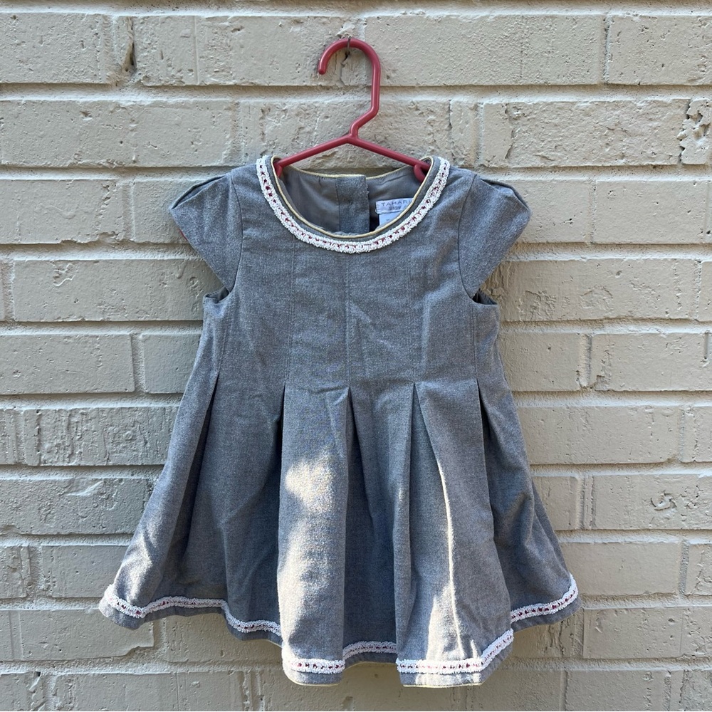 Tahari Baby Charming Gray Dress